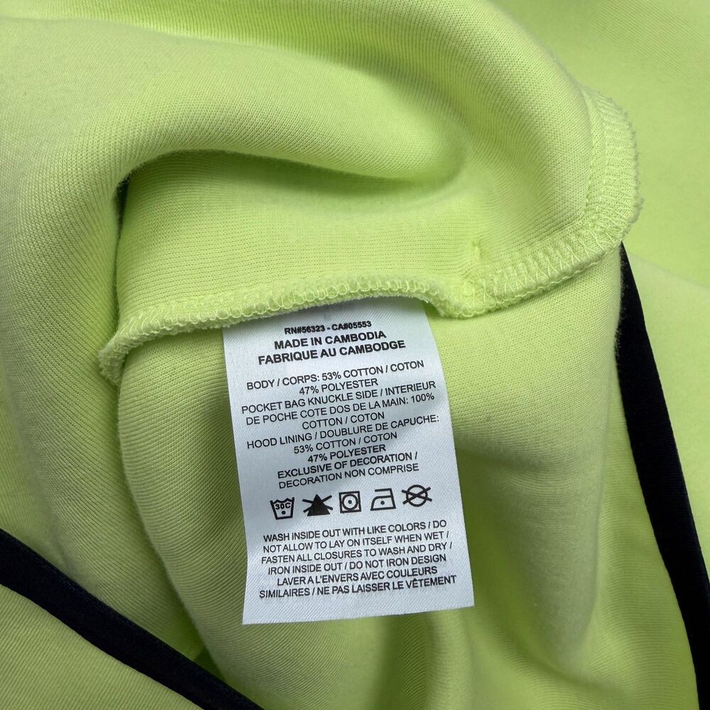 Nike Hoodie Mens Medium Neon Volt Yellow Tech Fleece Full Zip Jacket Hooded - Picture 6 of 11